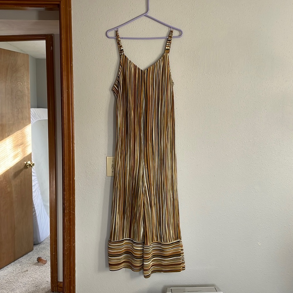 Groovy stripped flowy jumpsuit